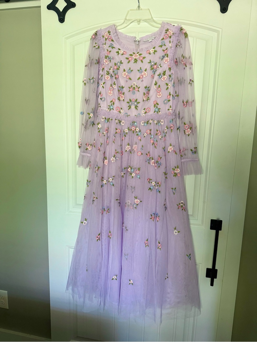 Ivy City Co Embroidered Tulle Midi Dress